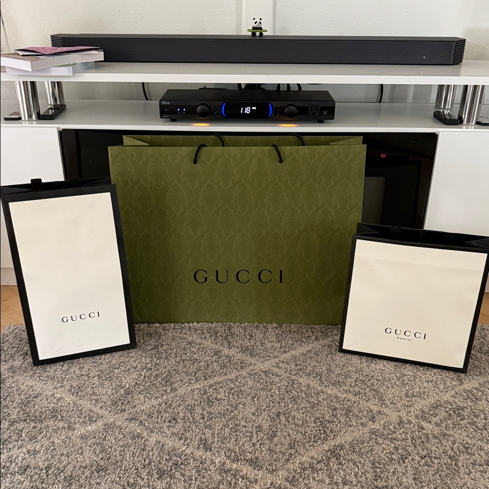 Gucci, YSL, Tory Burch, Marc Jacobs, alo store bags.